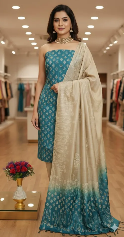 Elegant Hand Block Printed Suit Set – Traditional Craft, Contemporary Style